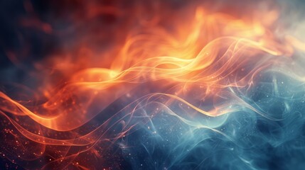 Fire and ice abstract background