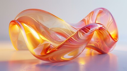 3D rendering of an abstract glass sculpture
