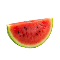 Watermelon fruit isolated on transparent background