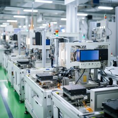 Automated SMT production line in electronics manufacturing