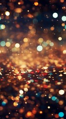 Colorful bokeh background with a hint of blue