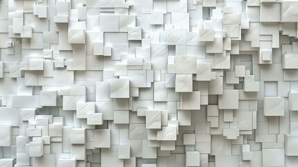White 3D cubes background
