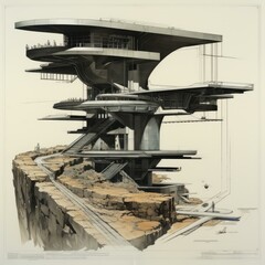 futuristic cliff house