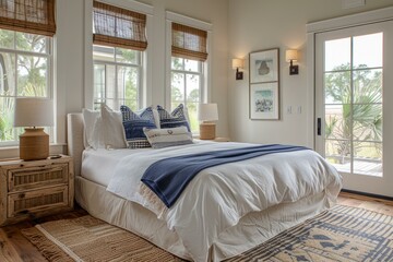 Obraz premium coastal home bedroom interior design