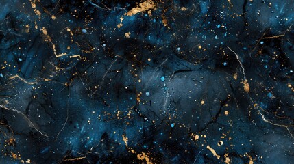 A blue and gold background with a lot of gold and blue spots