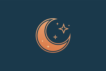 minimalist design embodying simplicity and elegance of new moon on dark background.