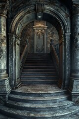 Dark Gothic Staircase
