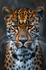 Obraz premium Close up portrait of a leopard