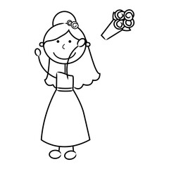 Stick Figure People Wedding