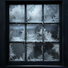 Ice crystals on window