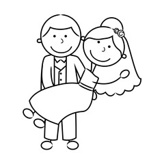 Stick Figure People Wedding