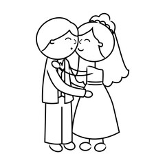 Stick Figure People Wedding