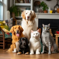 A Group of Adorable Pets