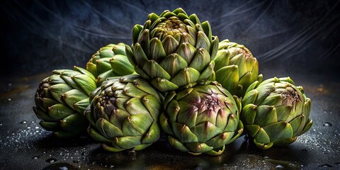 Obraz premium Background Photo of Fresh, Wet, and Organic Vegetables