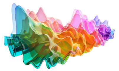 Vibrant Abstract Wave Artwork with Colorful Gradient Design
