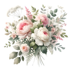 Elegant Wedding Floral Arrangement Clipart