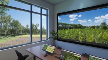 Revolutionizing Agroforestry CuttingEdge AI Technology Enhances Farm Management on Touch Screen in Field Office