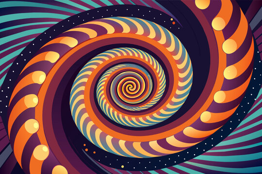 hypnotic spiral that represents growth and transformation.