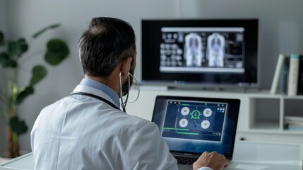 Empathetic Healthcare Professional Utilizing Telemedicine to Connect with Patients from Anywhere