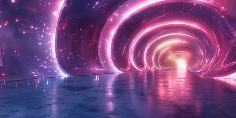 Pink Glowing Tunnel