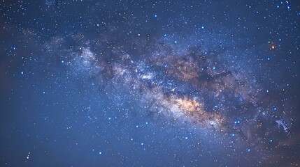 Fototapeta premium Amazing view of the night sky full of stars and the Milky Way galaxy in the background