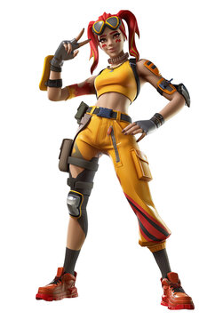 Game character isolated on white