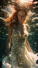 Obraz premium Portrait of a Woman in Water