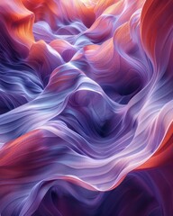 Obraz premium Colorful abstract painting with smooth wavy folds