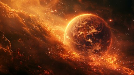 A Fiery Orange Planet