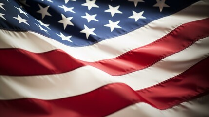 Close up of the American flag