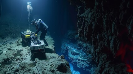 Exploring the Abyss Researcher Deploys ROV into Enigmatic DeepSea Hydrothermal Vent Field