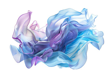 Abstract Colorful Silk Fabric Flowing in the Wind