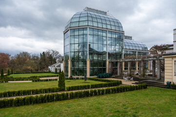 Fototapeta na wymiar Krakow, Poland - Botanical garden and glasshouses of the university