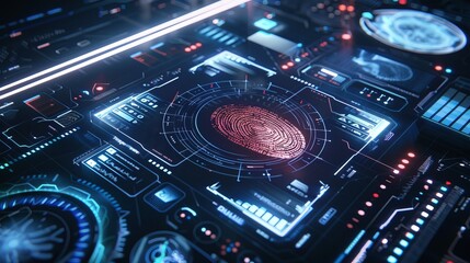 CuttingEdge Biometric Technology Digital Fingerprint and Eye Scan Interface