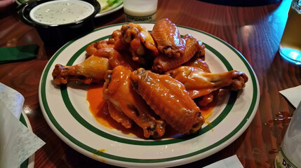 Delicious Buffalo Chicken Wings Feast, Culinary World Tour, Food and Street Food