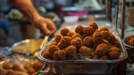 Delicious Falafel Platter Presentation., Culinary World Tour, Food and Street Food