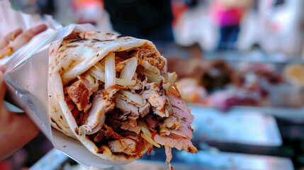 Savory Lebanese Shawarma Delight, Culinary World Tour, Food and Street Food