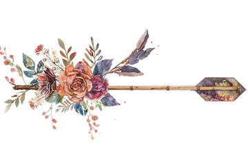 Floral Bohemian Arrow Illustration
