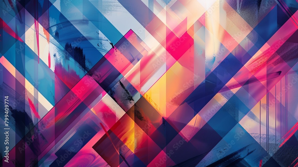 Poster geometric shapes, suitable for those who want to add strictness and modernity to their designs. idea