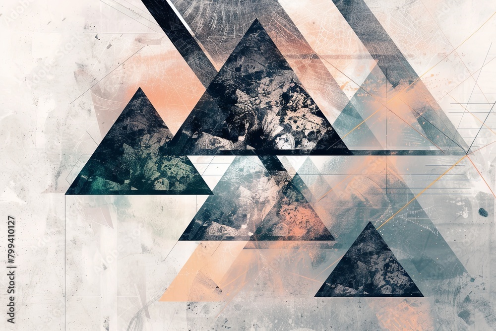 Poster abstract geometric shapes suitable for modern designs. perfect for finance, architecture, or tech pr
