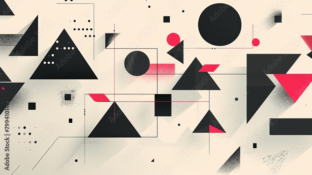 Poster abstract geometric shapes suitable for modern designs. perfect for finance, architecture, or tech pr