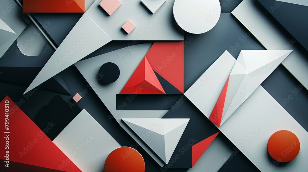 Poster a sophisticated image showcasing geometric shapes, perfect for designs requiring modernity and preci