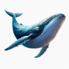  whale on white background