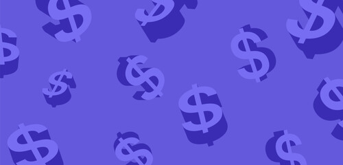 dollar pattern, money background , dollar currency symbols, seamless pattern. vector illustration