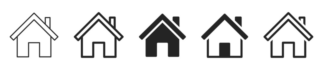 Obraz premium Home icons set, house symbol. Web home icon , Homepage or main page icon, Home sign