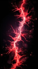 Coral lightning, isolated on a black background vector illustration glowing coral electric flash thunder lighting blank empty pattern with copy space