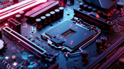 Glowing AI Chipsets The Future of Digital Innovation and Technology