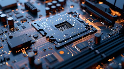 Tech Marvel Illuminating the Intricacies of AI Chipsets on Motherboard