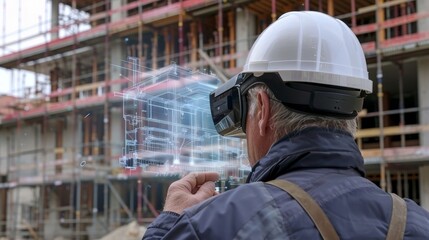 Revolutionizing Construction Augmented Reality Manager Overseeing Blueprint Integration on Building Site
