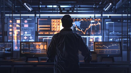 Digital Guardian Cybersecurity Expert Protecting Virtual Assets with Advanced Protocols and Vigilant Monitoring